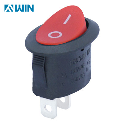 Round Red Rocker Switch