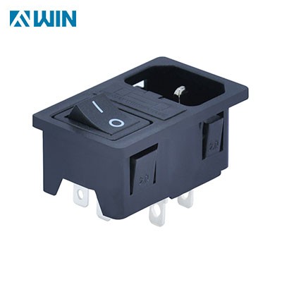 Inlet Plug Fuse Switch Male Power Socket