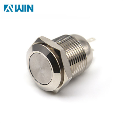 16mm Metal Flat Push Button Switch