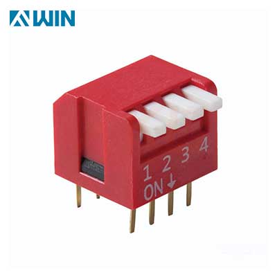DIP Switch 4 Way Right Angle Piano Type