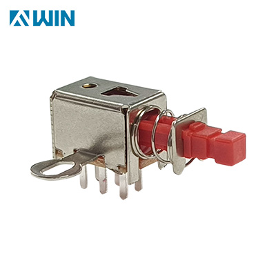 6 Pin Latched Right Angle Button Switch