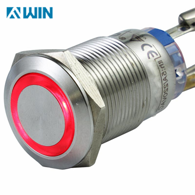 19mm Latching LED Metal Switch
