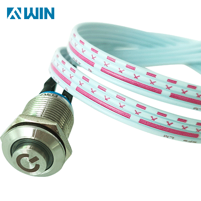12mm Power Metal Push Button Switch with Wire