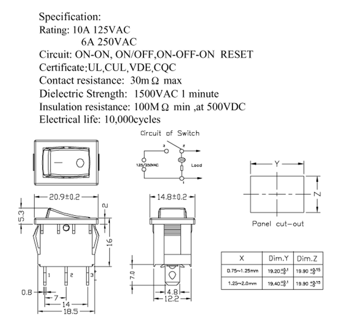 Led Rocker Switch(图1)