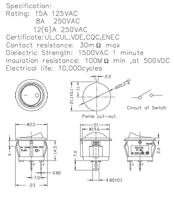 Round Rocker Switch(图1)