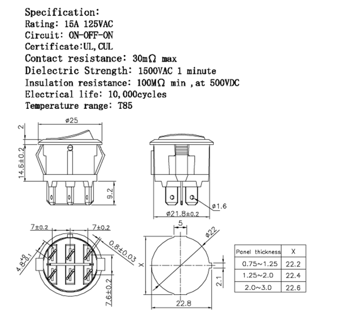 3 position momentary rocker switch(图1)