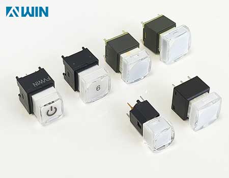 Illuminated push button for broadcast panel
